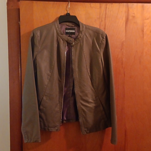 Express Jackets & Blazers - Express Olive Gray Bomber Jacket
